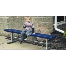 15 foot Plastisol Coated Bench without Back Portable