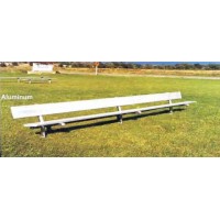 15 foot Aluminum Plank Bench with Back Inground