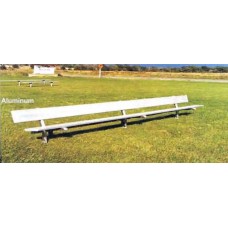 21 foot Aluminum Plank Bench with Back Inground