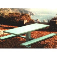 6SPTCRRP Rectangular Table Recycled Planking with 6 inch square post