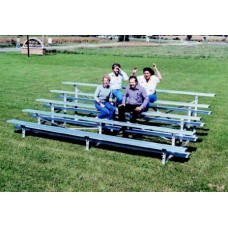 5 Row 21 Ft Aluminum Frame Low Rise No Rail Single Footboard Bleacher