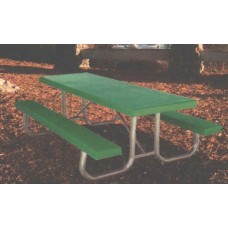 6J2CF 6 foot Fiberglass Plank Picnic Table Powder Coat Frame