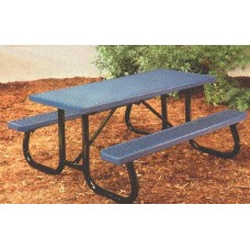 8J2GVPHC 8 foot Plastisol Plank Picnic Table ADA Galvanized Frame