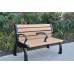 JPAB6 Landmark Series Bench with back 6 foot Recycled Plank