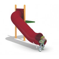 Tube Slide 24 inch diameter 84 inch deck height 90 Degree Left